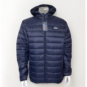 Spokane Tribe Hotel Casino Puffer Jacket Mens 2XL Navy Hooded Nylon Ski Packable
